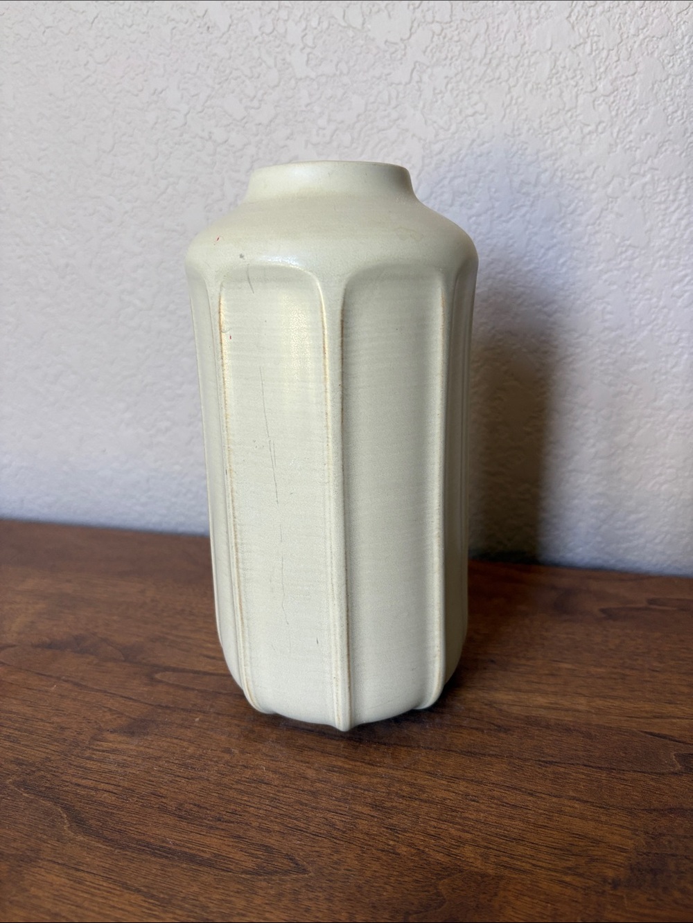 Hearth & Hand Cream Fluted Ceramic Vase